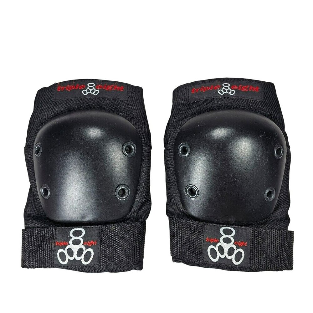 Triple Eight Skateboard Inline Skate Elbow Pads Adult Size S Black Biking Derby